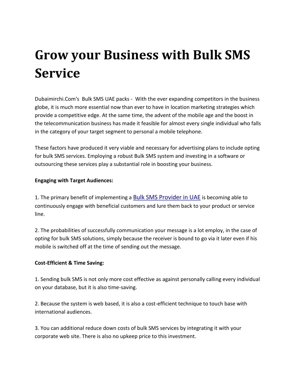 grow your business with bulk sms service