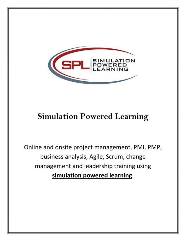 Project Management Fundamentals By Simulation Powered Learning