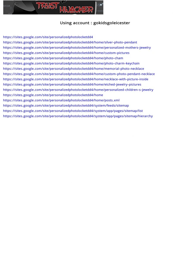 using account gokidsgoleicester