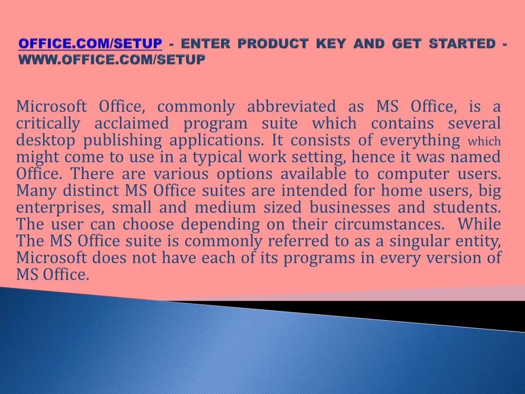 office com setup enter product key and get started www office com setup