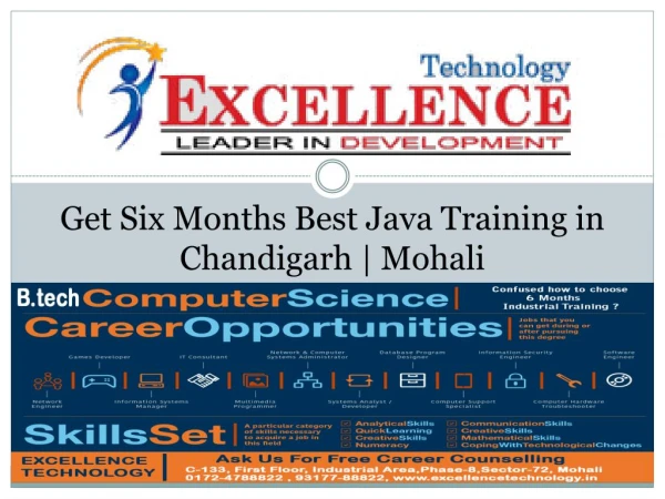 Six Months Best Java Training in Chandigarh | Mohali
