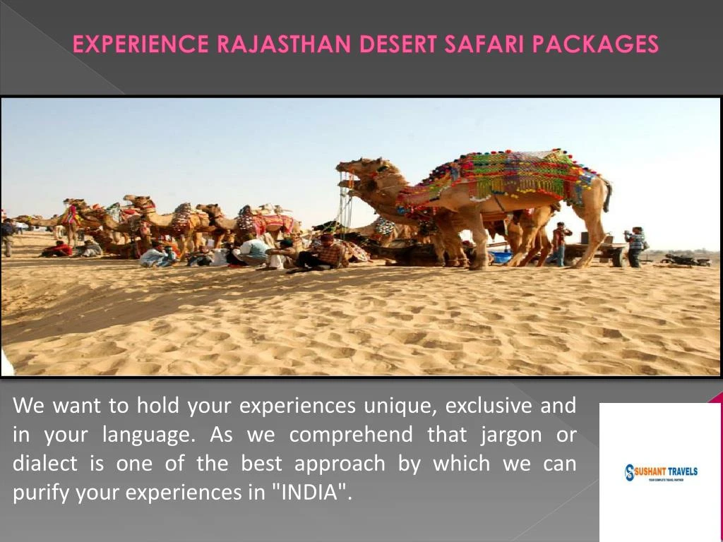 experience rajasthan desert safari packages