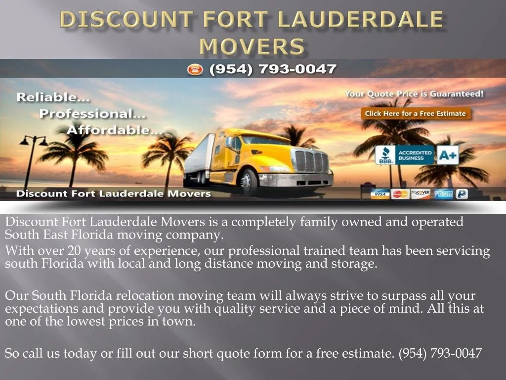 discount fort lauderdale movers