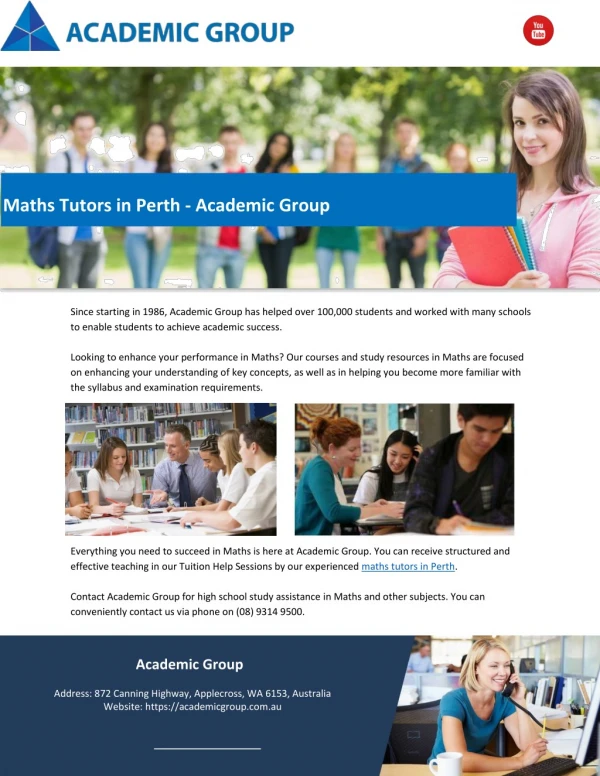 Maths Tutors in Perth - Academic Group