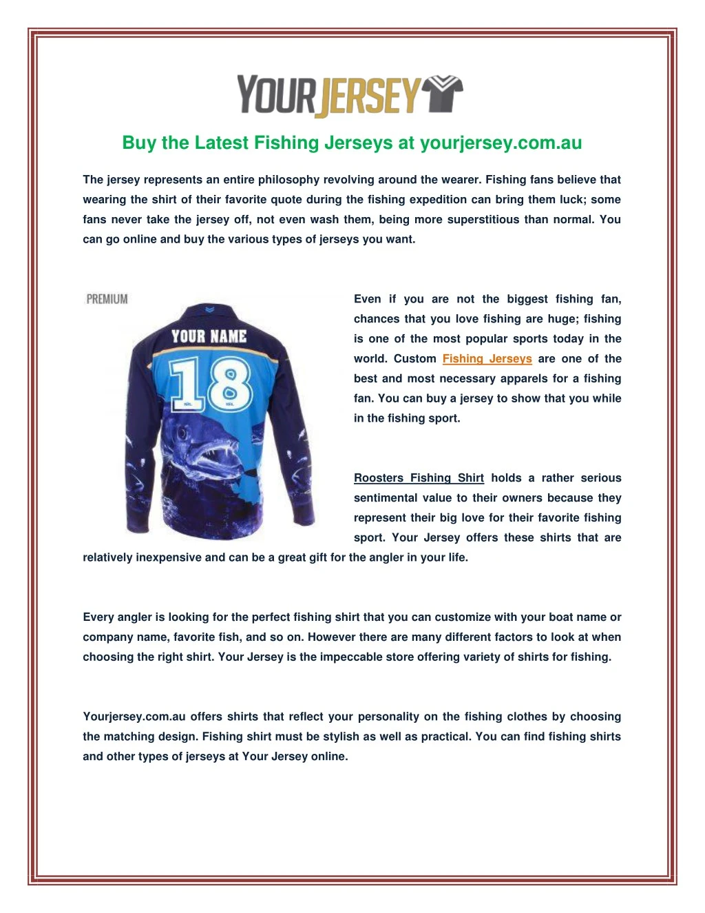 buy the latest fishing jerseys at yourjersey