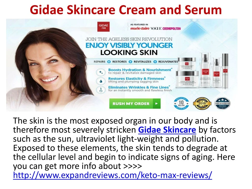 gidae skincare cream and serum