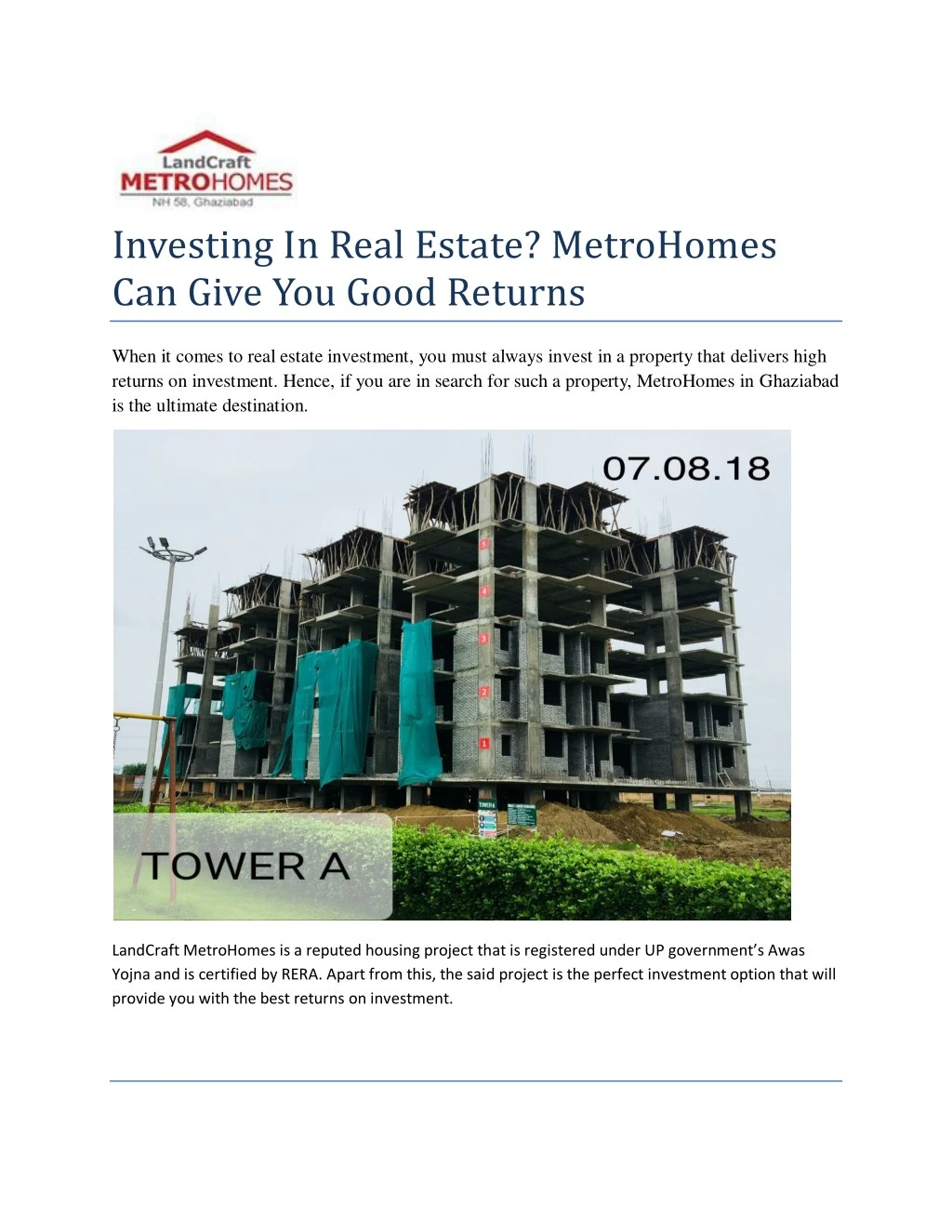 investing in real estate metrohomes can give