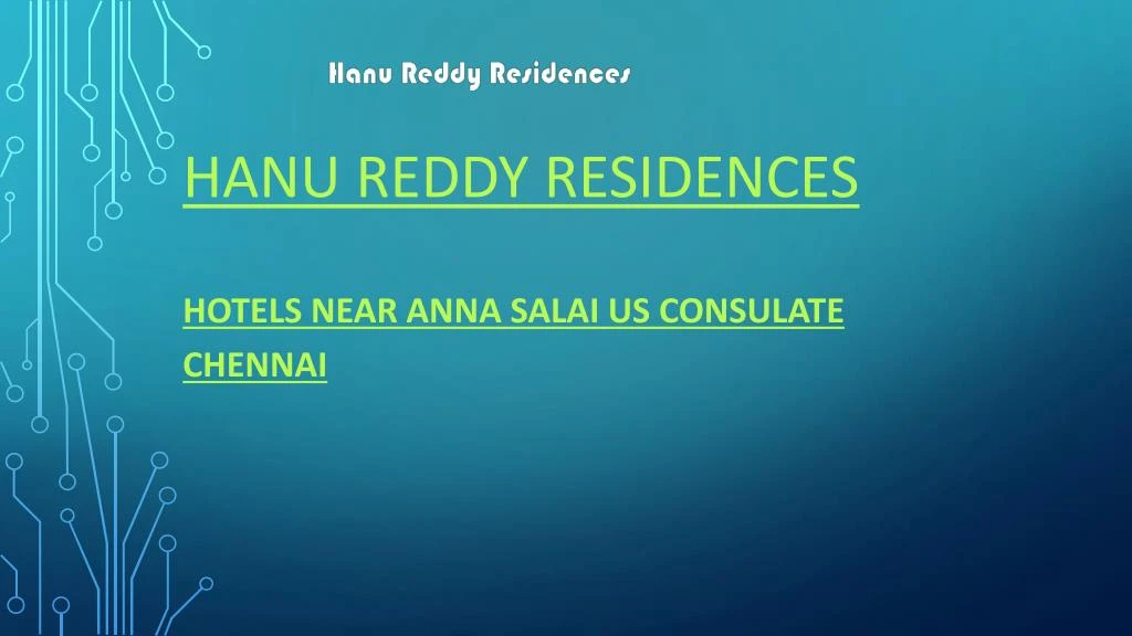 hanu reddy residences