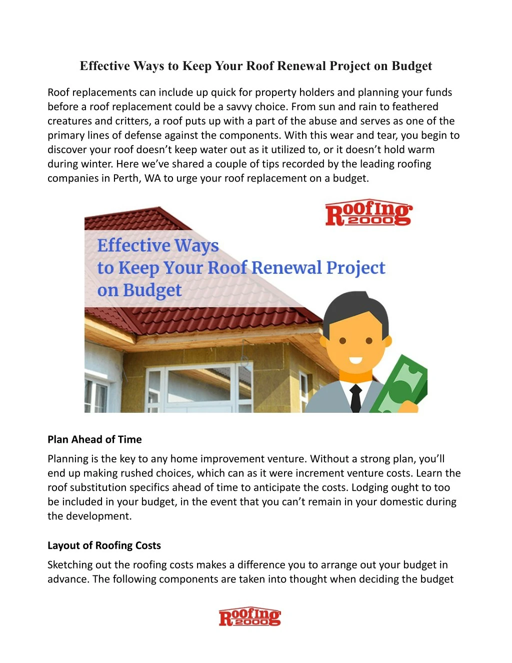 effective ways to keep your roof renewal project