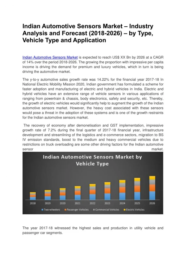 Indian Automotive Sensors Market