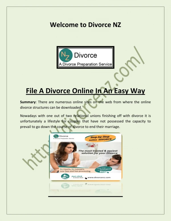 file for divorce online, how to get a divorce online, Online divorce service