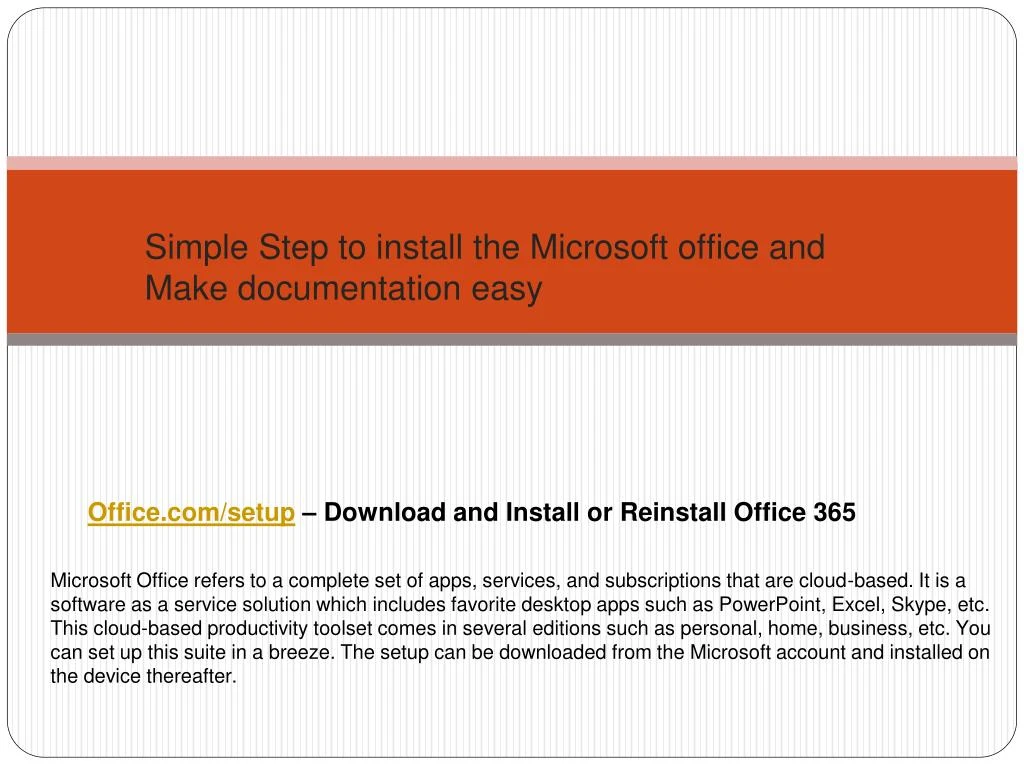 simple step to install the microsoft office