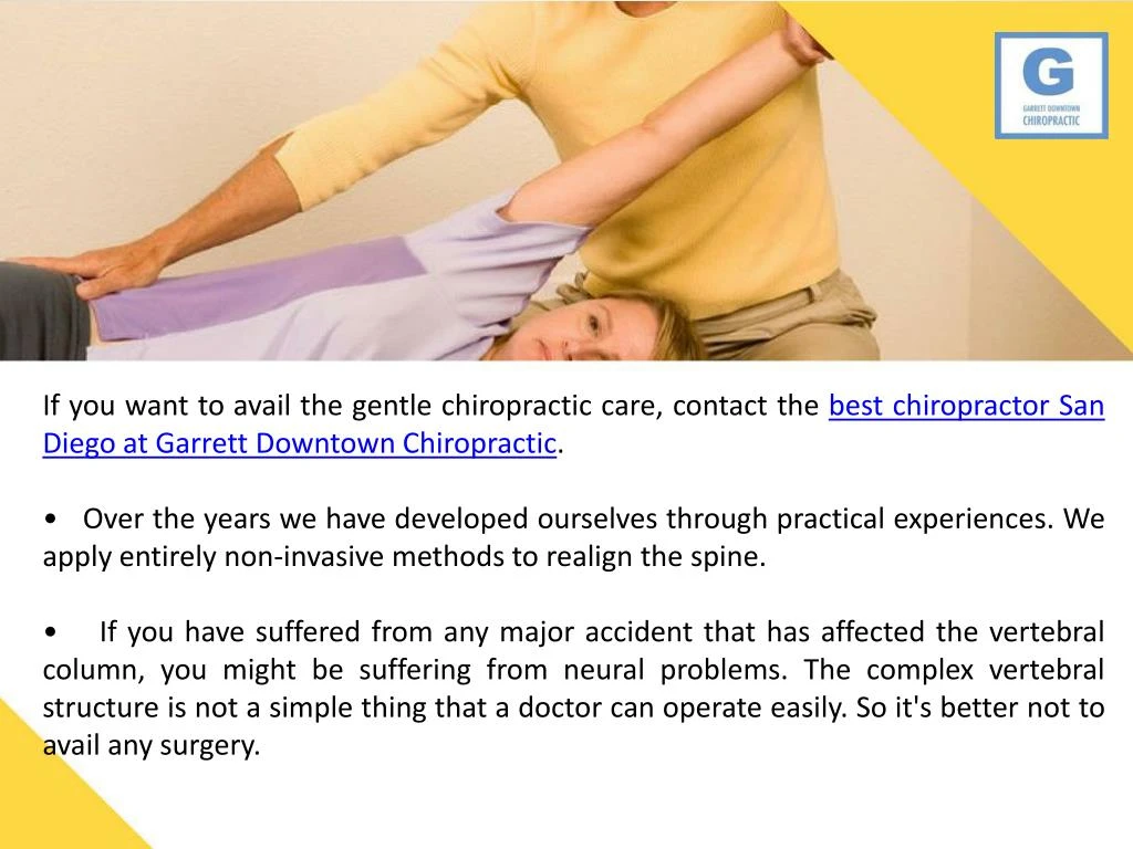 if you want to avail the gentle chiropractic care