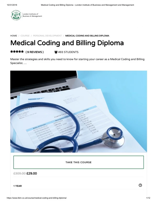 Medical Coding and Billing Diploma - LIBM