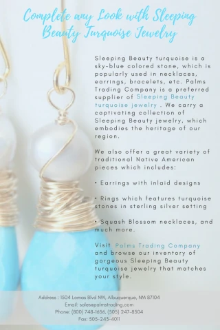 Complete any Look with Sleeping Beauty Turquoise Jewelry - slide 1