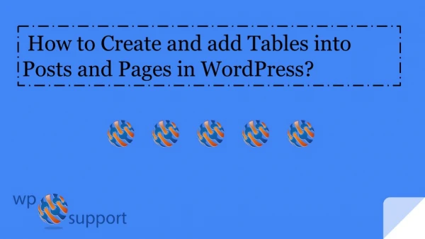 How To Insert Tables In WordPress With A Plugin?