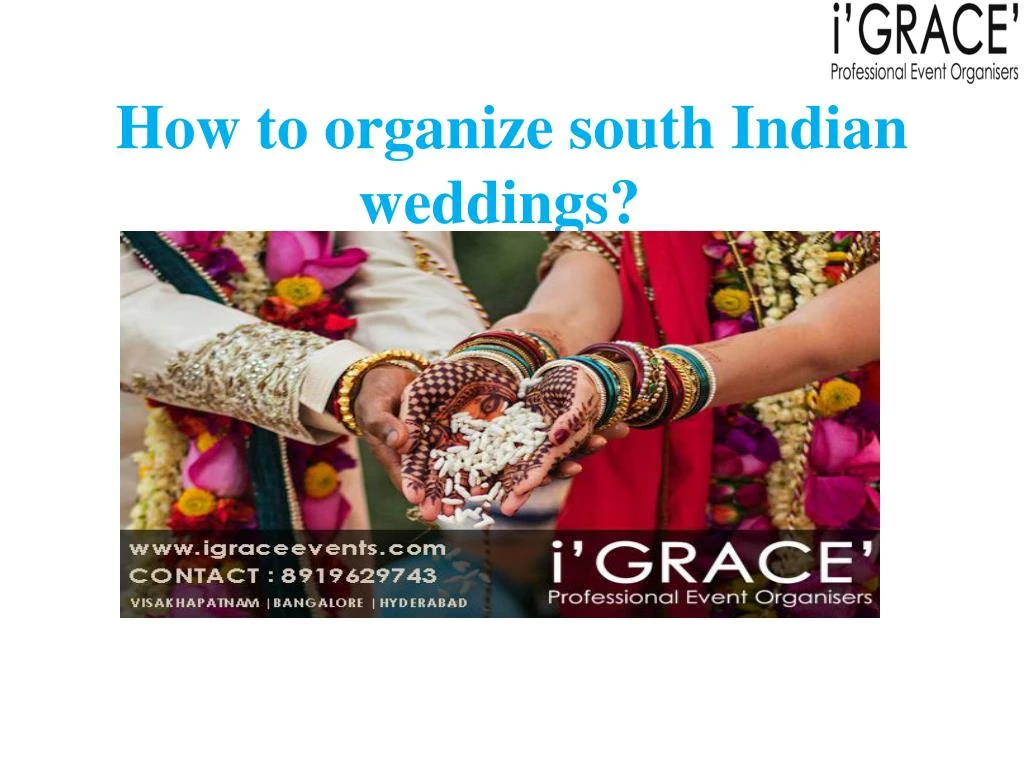 how to organize south indian weddings