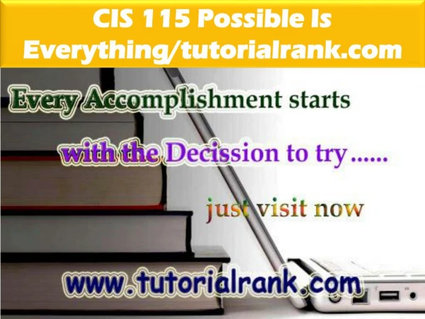 cis 115 possible is everything tutorialrank com