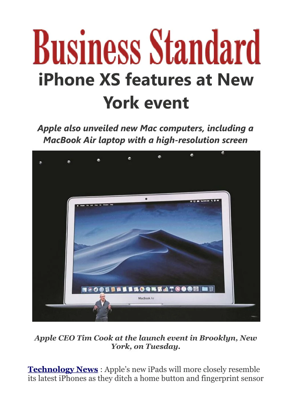 iphone xs features at new york event