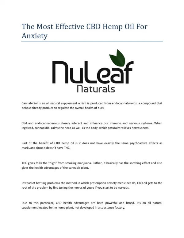 Nuleaf naturals