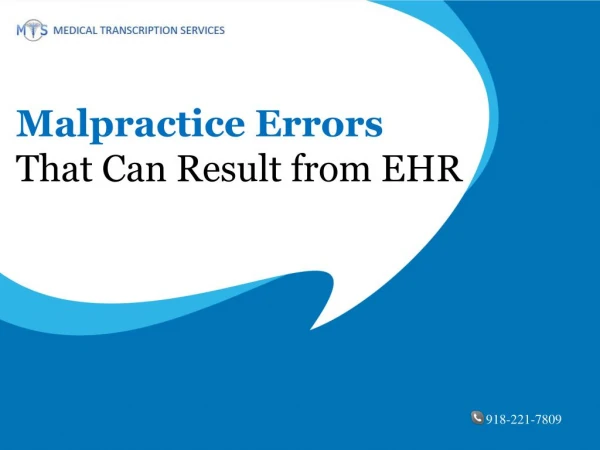 Malpractice Errors That Can Result from EHR