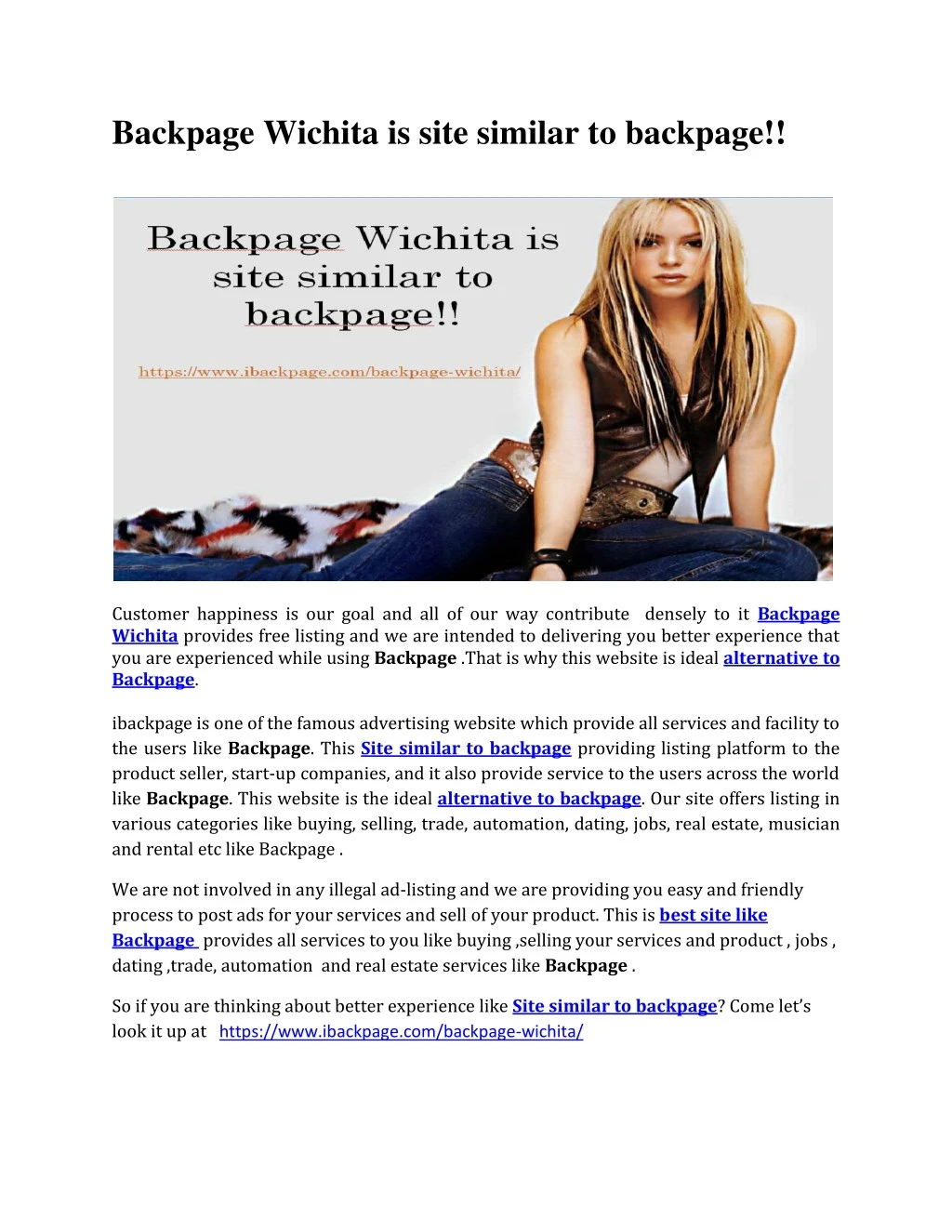 backpage wichita is site similar to backpage