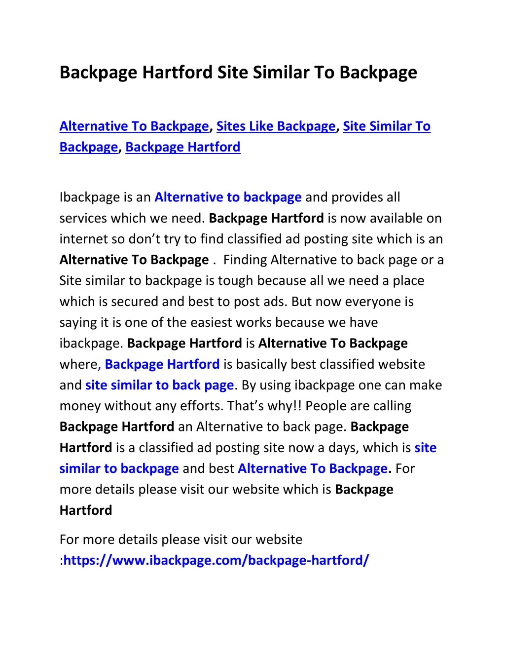 backpage hartford site similar to backpage