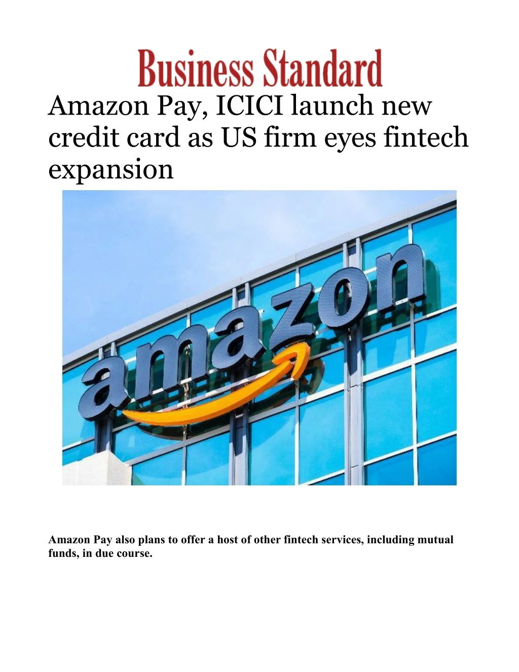amazon pay icici launch new credit card