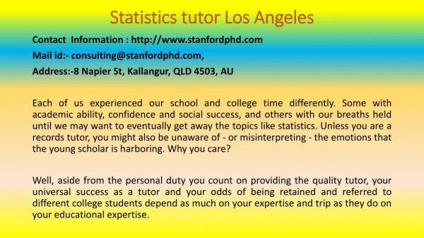 Little Known Ways to Statistics tutor Los Angeles