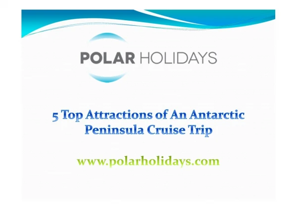 5 Top Attractions of An Antarctic Peninsula Cruise Trip