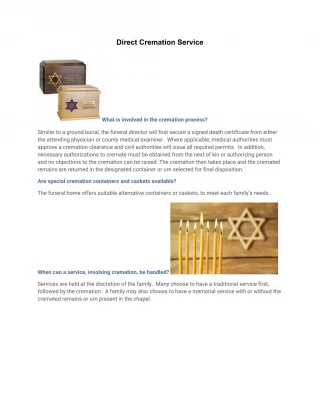Direct Cremation Service - slide 1