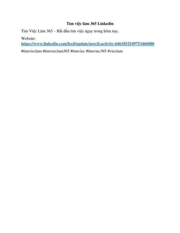 t m vi c l m 365 linkedin