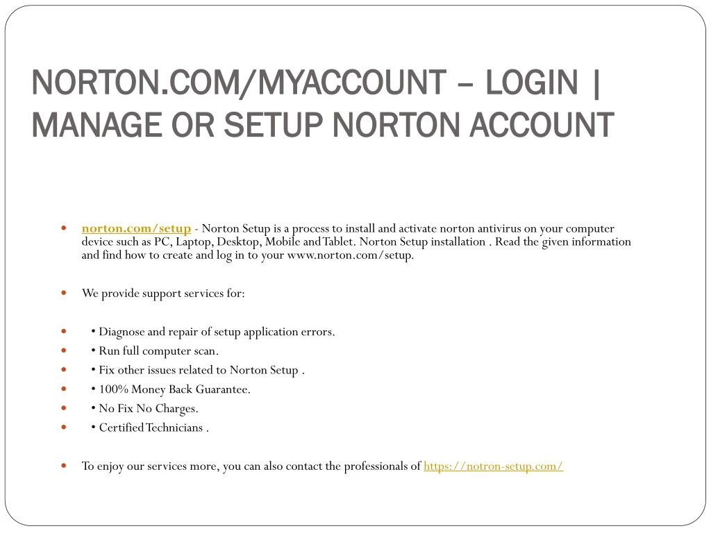 norton com myaccount login manage or setup norton account