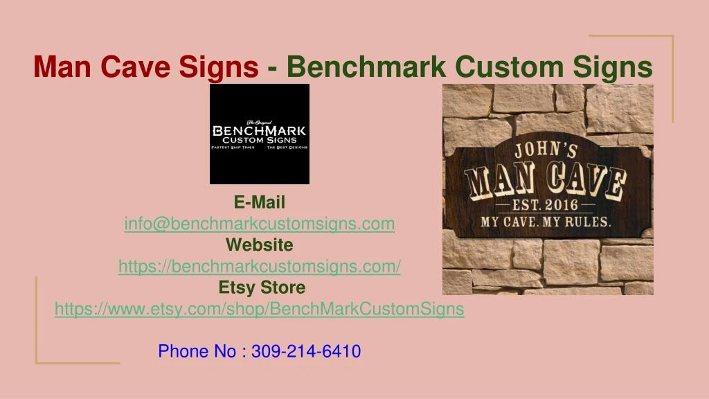 man cave signs benchmark custom signs