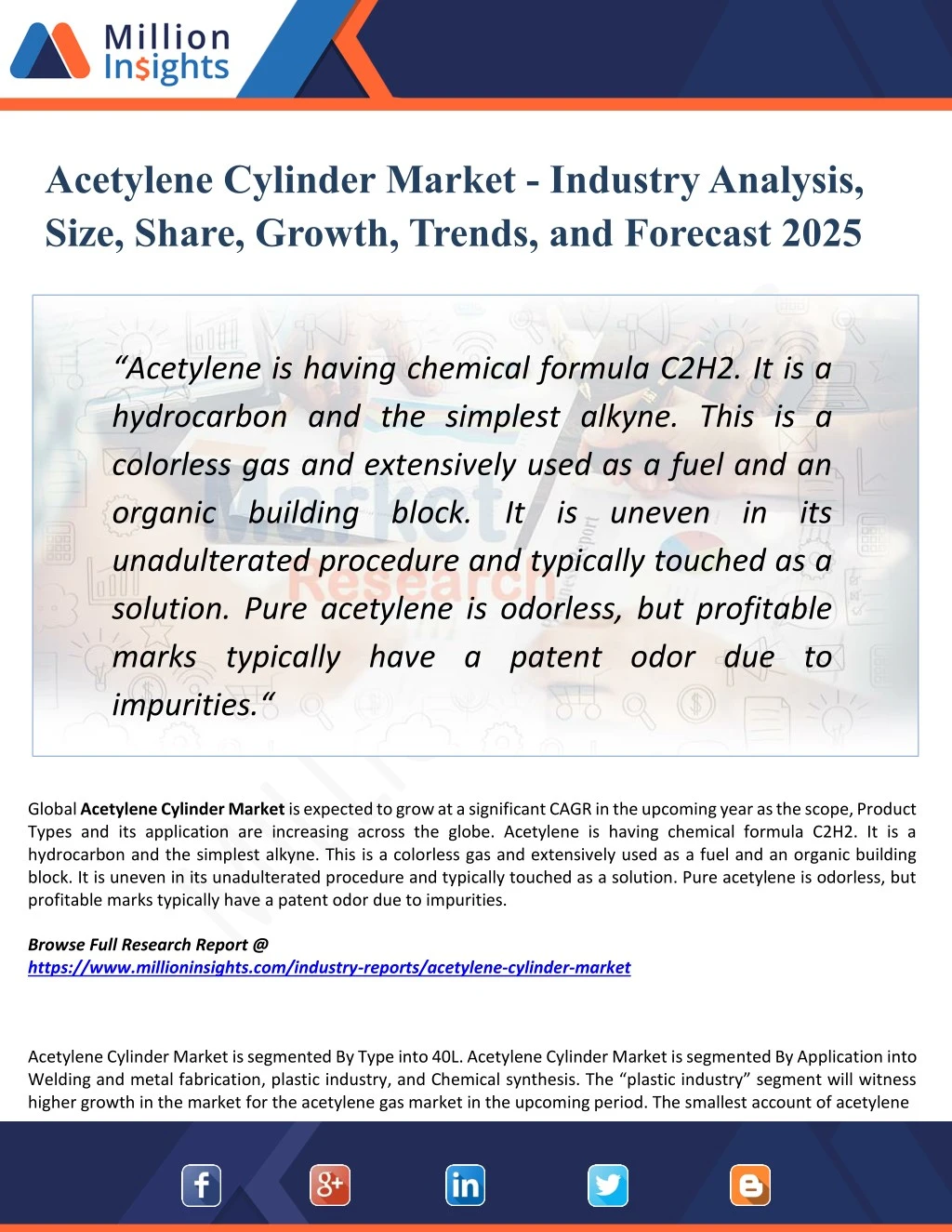 acetylene cylinder market industry analysis size