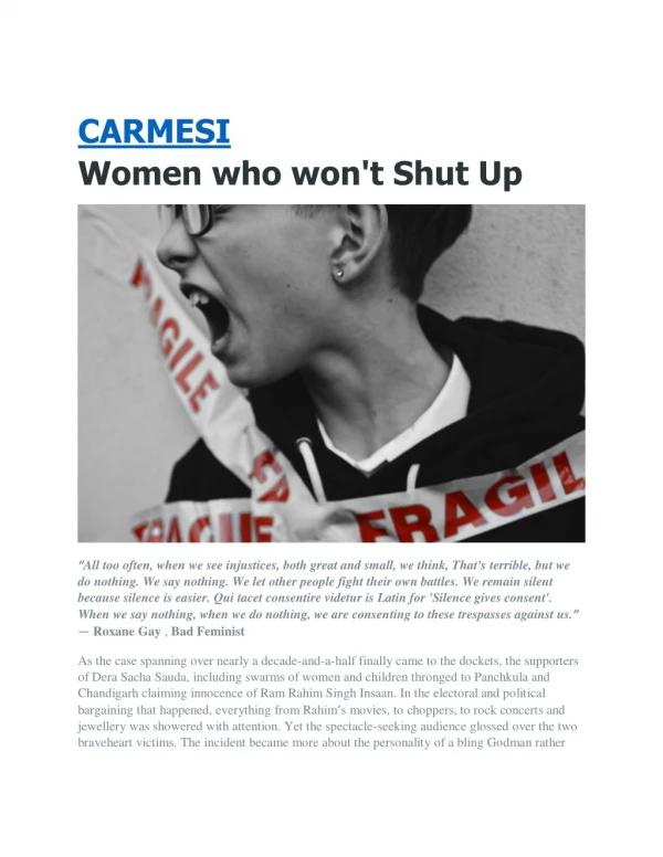 Carmesi-Women Who Won't Shut Up