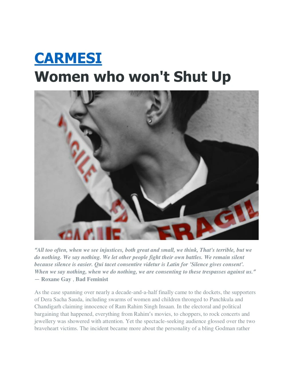 carmesi women who won t shut up