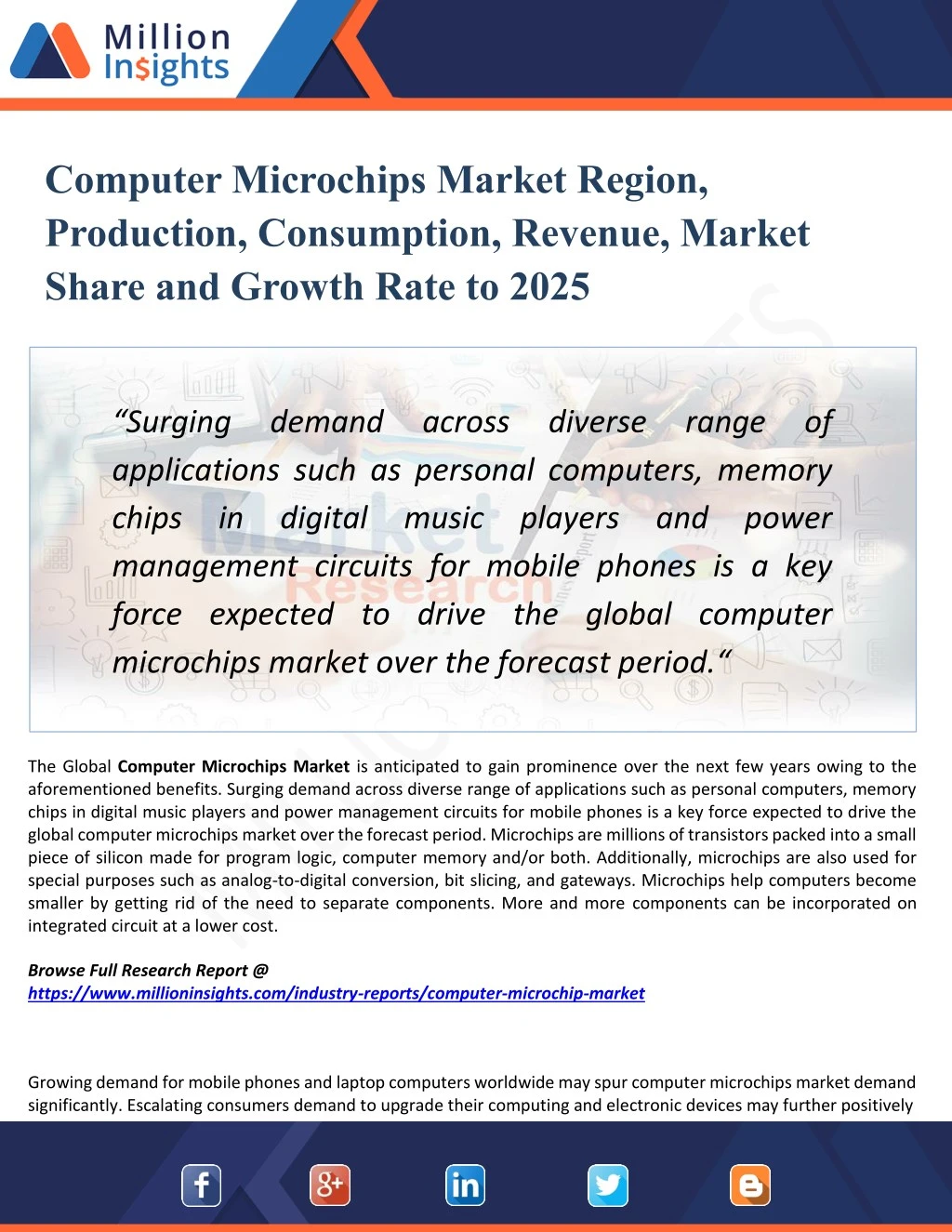 computer microchips market region production