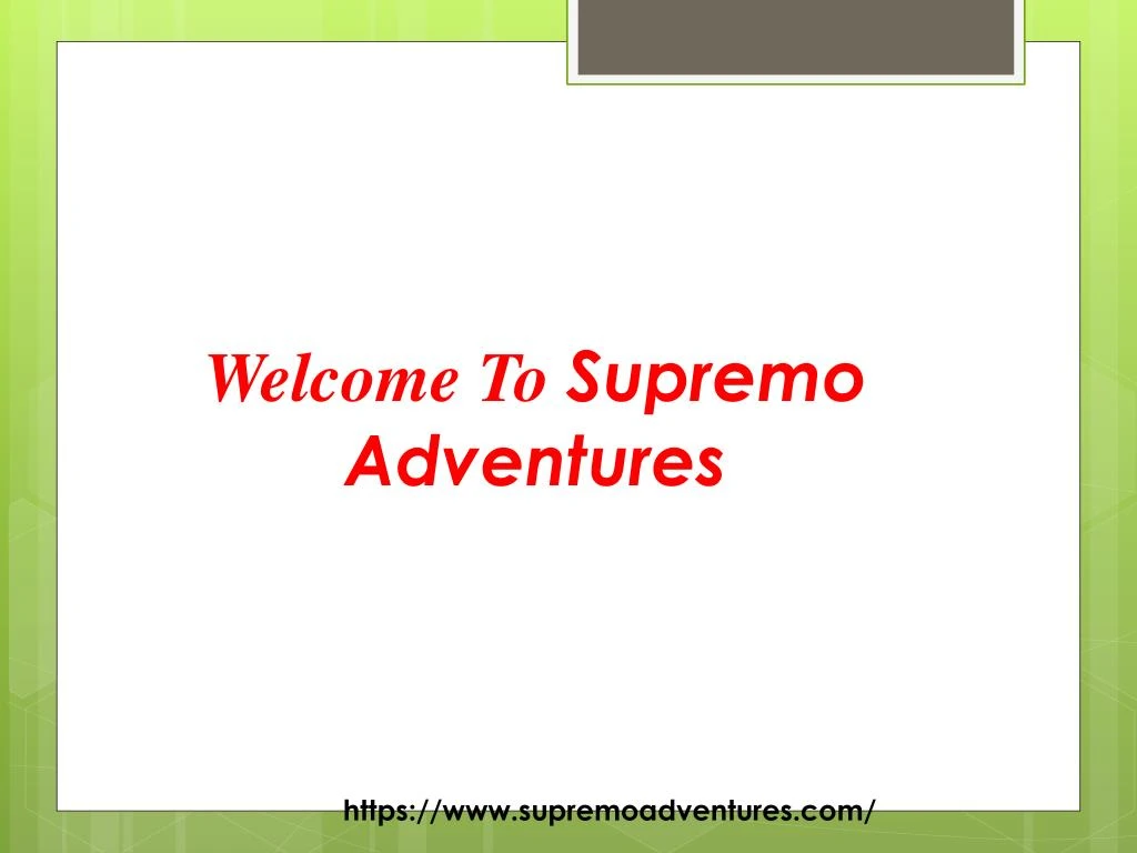 welcome to supremo adventures