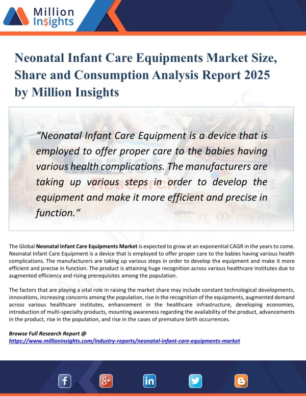 Neonatal Infant Care Equipments Market Competition by Manufacturers, Share, Size and Development Trends 2025