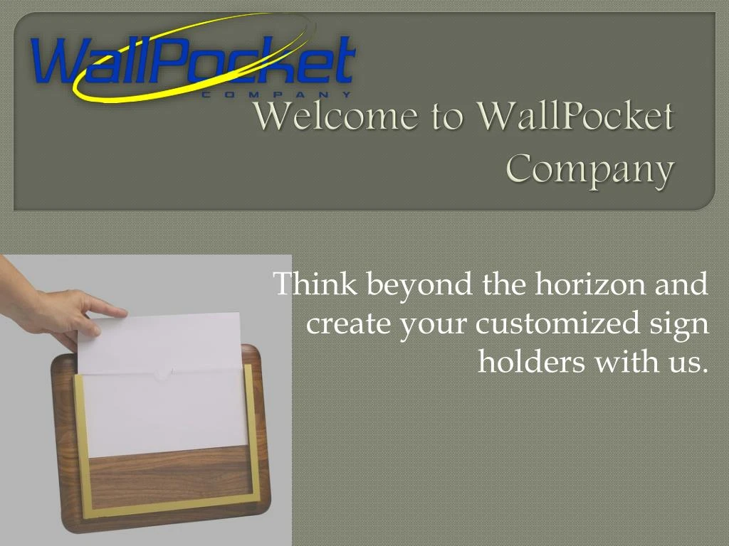 welcome to wallpocket company