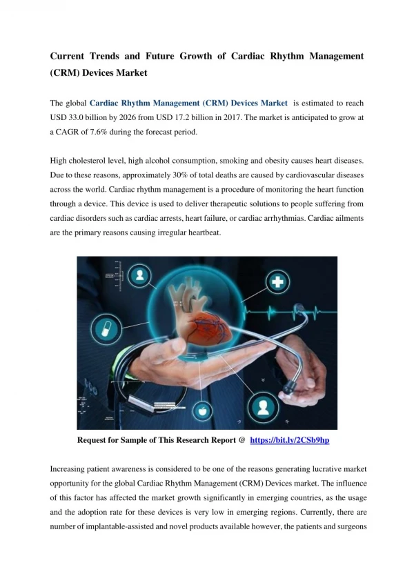 Current Trends and Future Growth of Cardiac Rhythm Management (CRM) Devices Market