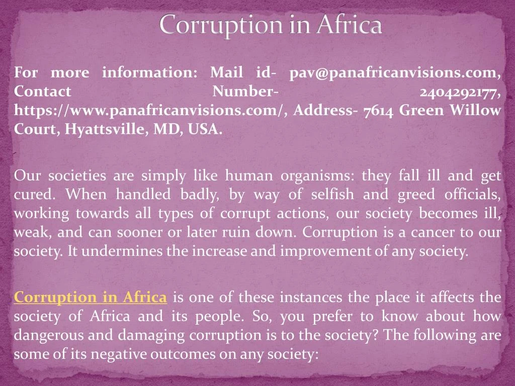 corruption in africa