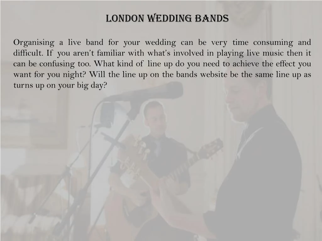 london wedding bands