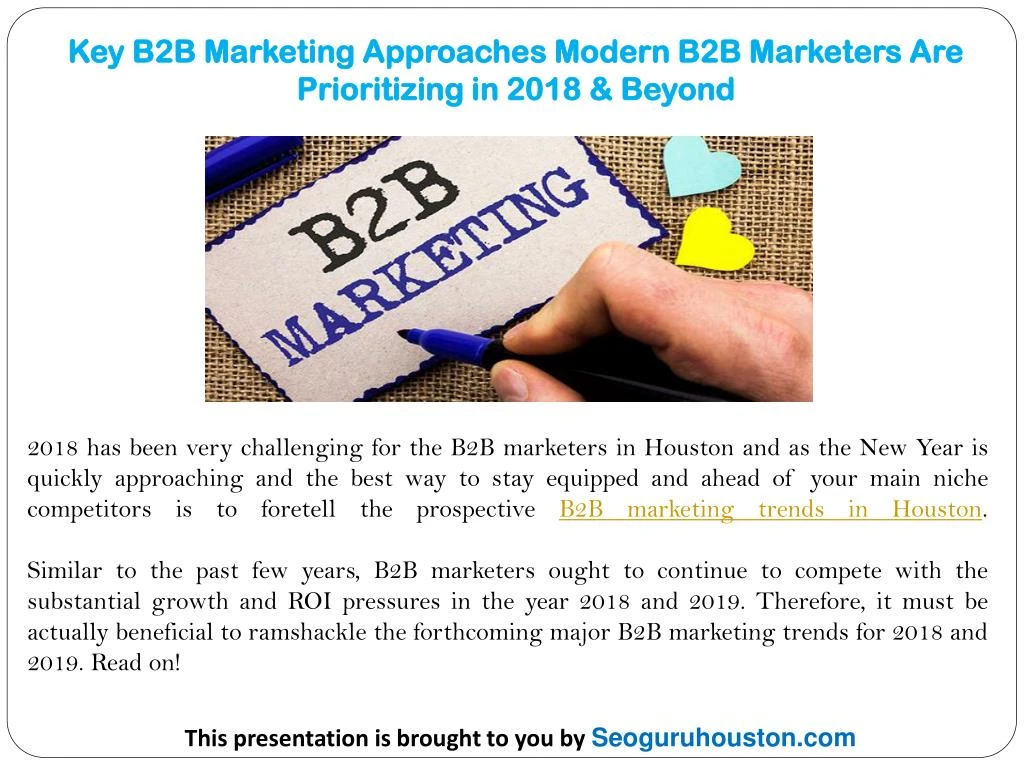key b2b marketing approaches modern b2b marketers