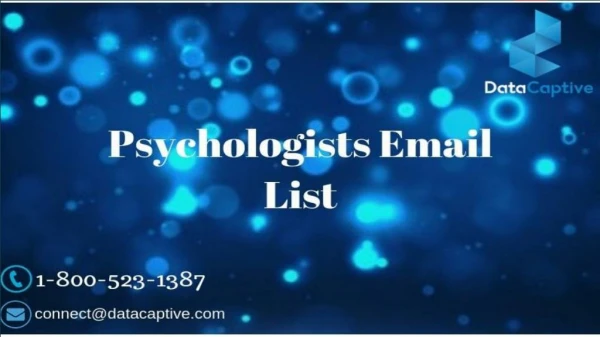 Attain the best Psychologist Email List
