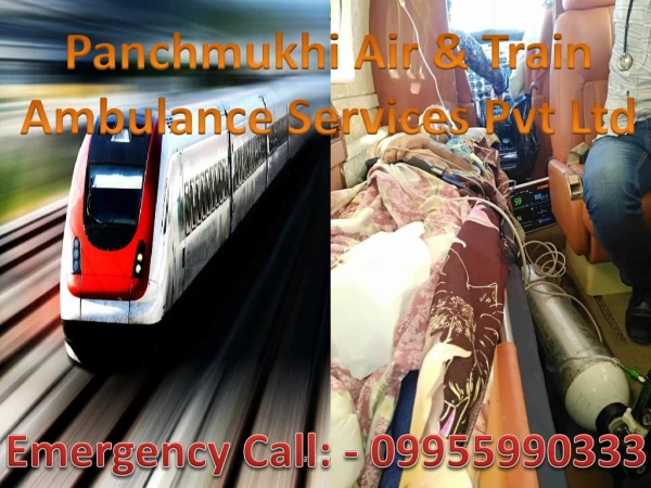 Medical Healthcare by Air and Train Ambulance Service in Bagdogra to Bhopal
