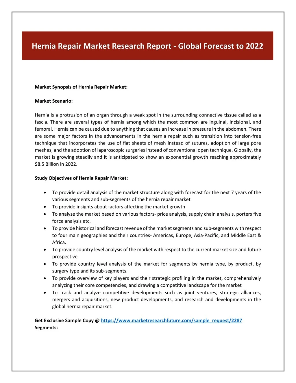 hernia repair market research report global