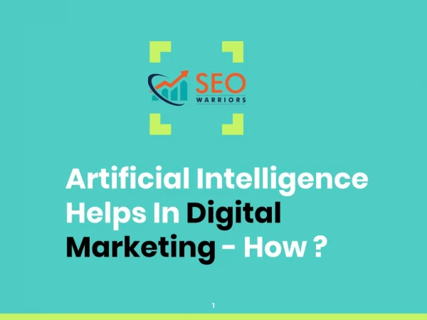 Digital Marketing Services With Artificial Intelligence
