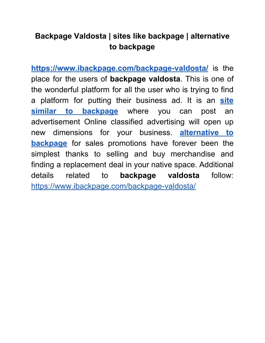 backpage valdosta sites like backpage alternative